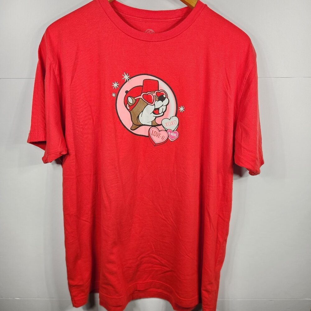 Buc-ee's Unisex Valentine's Short Sleeve Tee Shirt Size XL